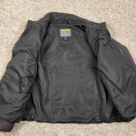 WOOLRICH Full Zip Wool Blend Jacket Charcoal Gray Women's Large Outdoor Size M - Picture 10 of 12